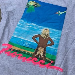 adidas x Fiorucci Light Heather Gray Logo Tee